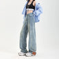 Ins Fashion American Retro Baggy High Waisted Jeans Woman High Street Denim Pants Reversible Trousers Streetwear Y2K Loose Jeans