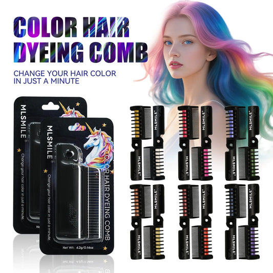Hair Coloring Stick Hair Comb Disposable Folding Hair Coloring Stick Dye Hair Colorful Hair Coloring Stick-12 Colors