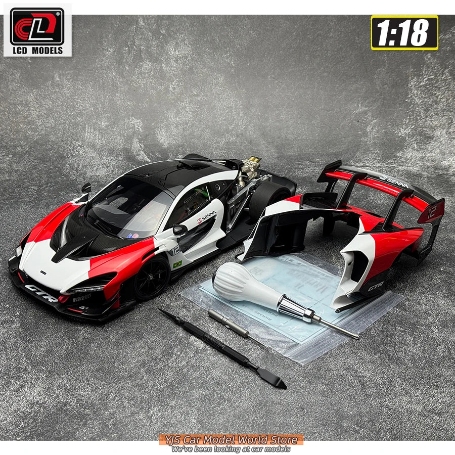 LCD Diecast car model 1:18 McLaren Senna GTR car model metal static display collection