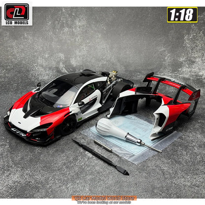 LCD Diecast car model 1:18 McLaren Senna GTR car model metal static display collection