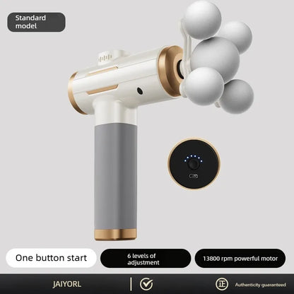 Professional Five-head Fascia Gun Massage For Shoulder and Neck Muscle Relaxation Full Body Waist Back Silent Massage Gun