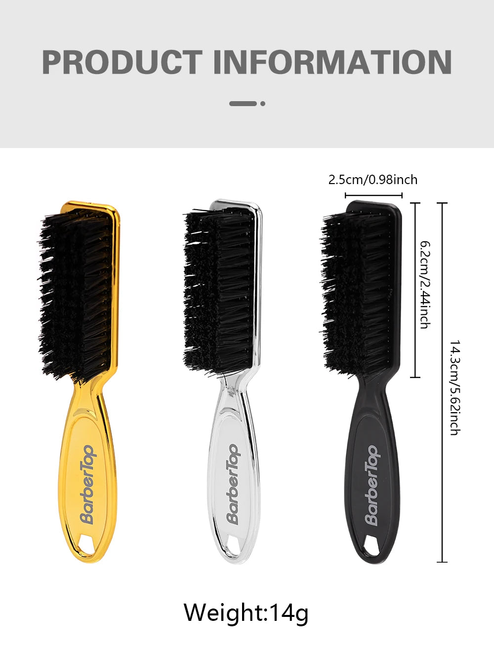 Soft Hair Cleaning Brush Barber Plastic Handle Retro Neck Duster for Salon Hairdressing Styling Tool to Remove Comb Breaks