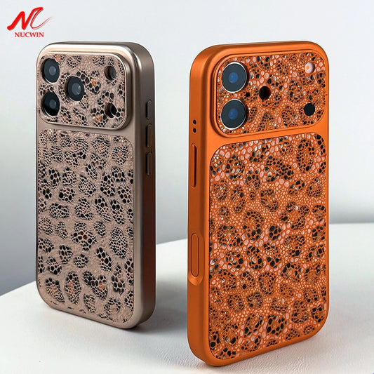 Imitate Upgrade 17 Luxury Leopard Print For Magsafe Case For iPhone 17 16 15 14 13 Pro Max Air Magnetic PC Shockproof New Cover
