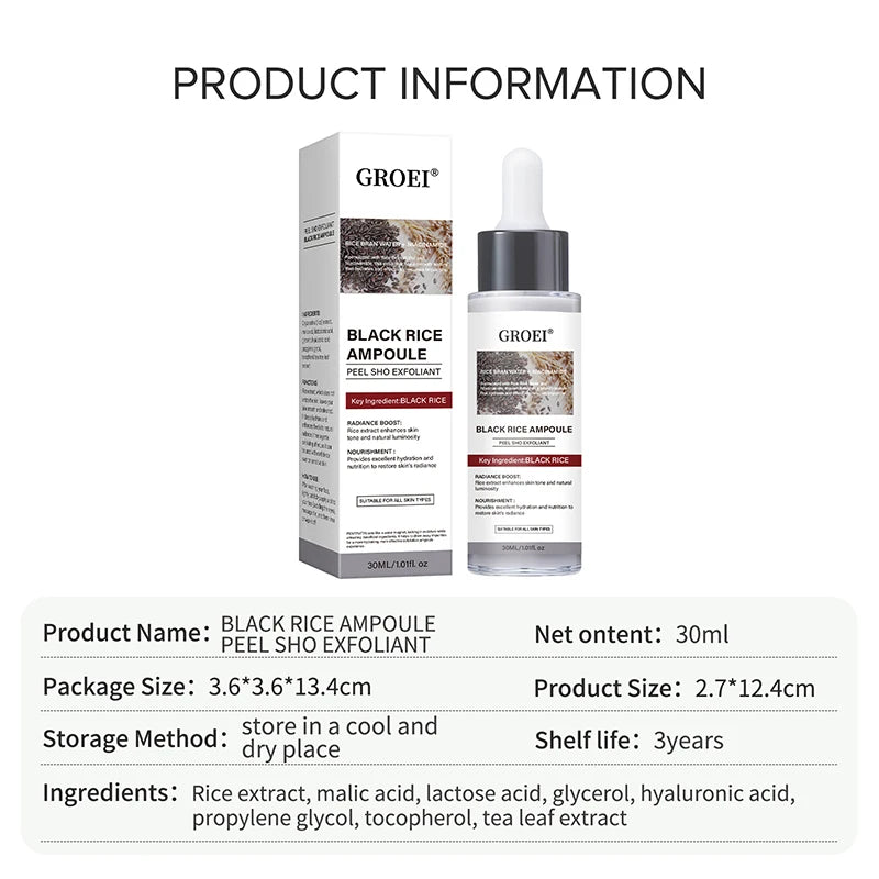 Hoygi Peel Shot Ampule Set Rice Toner Moisturizing Facial Essence Glowing Skin Water-oil Balancing Essence Revitalizing Skin Dullness