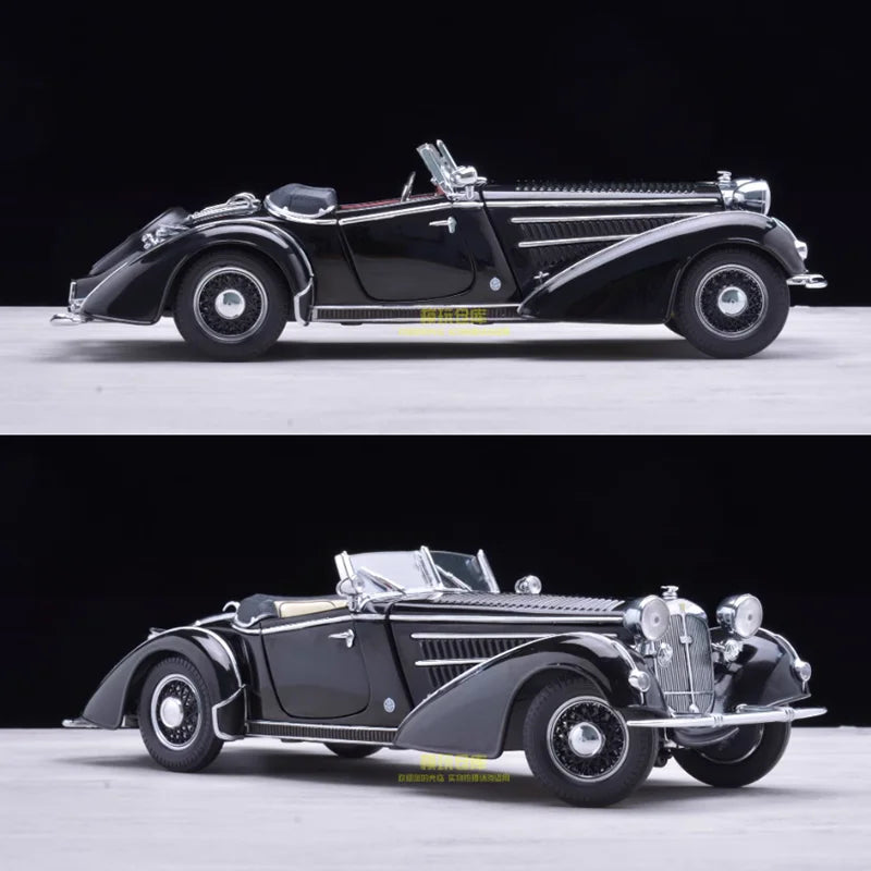 Sunstar 1:18 HORCH 855 1939 Vintage Model Car Adult Souvenir Classic Static Display Collection Toy Gift