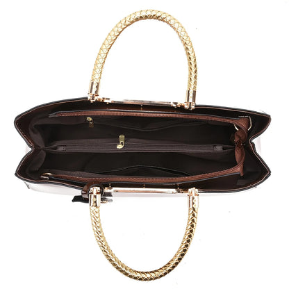 Women's Glossy PU Leather Shoulder Handbag Wedding Clutch Bridal Party Evening Bag
