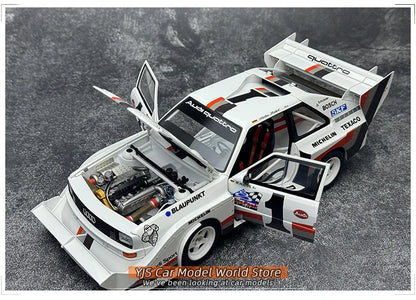 AUTOART 1/18 Audi Sport Quattro S1 Pikes Peak 1987 #1  Racing car model Car model Static ornament Collect Metal material