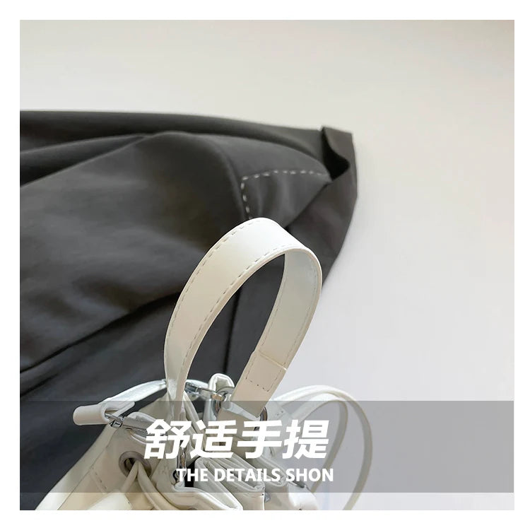 New Solid PU Bucket Design Personality Retro Shoulder & Crossbody Bags 2026 Fashion Exquisite Rivets Stylish Handbags for Women