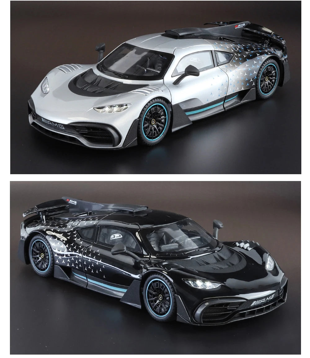 Large 1/18 alloy die-cast AMG-ONE sports car model simulation sound and light adult collection gift