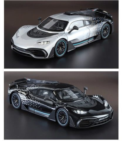 Large 1/18 alloy die-cast AMG-ONE sports car model simulation sound and light adult collection gift
