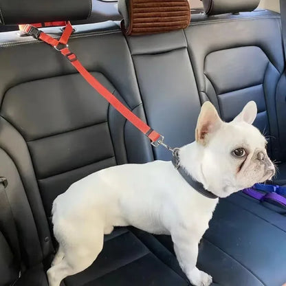Pet Car Safety Seat Belt Nylon Headrest Restraint Harness Leash Adjustable for Dogs And Cats Travel Vehicle Accessory