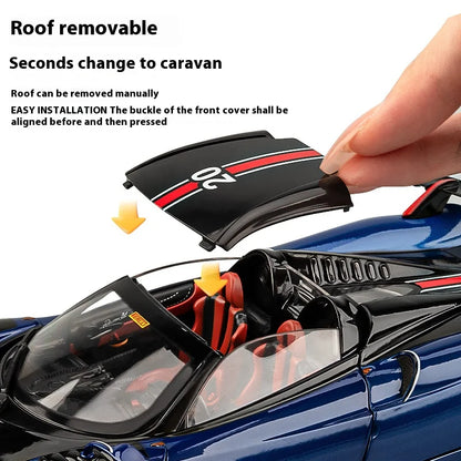 Cool alloy sports 1:18 car model, simulated interior details, cool lighting and sound effects, exquisite desktop ornaments