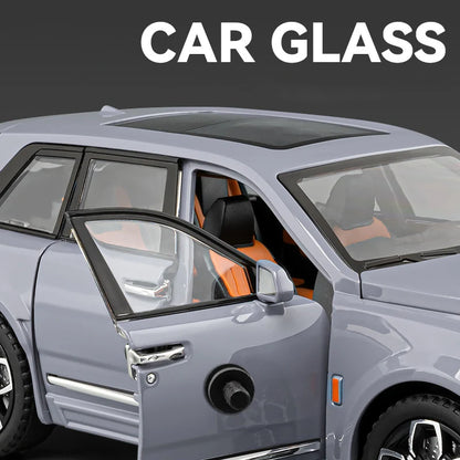 Rolls Royce 1:20 SUV Cullinan Alloy Luxy Car Model Diecast Metal Vehicles Car Model Simulation Sound and Light Gift