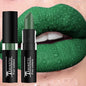 12Colors Matte Lipstick Black Green Sexy Red Velvet Lip Gloss Long Lasting Non-stick Women Lip Tint Make Up Facial Body Cosmetic