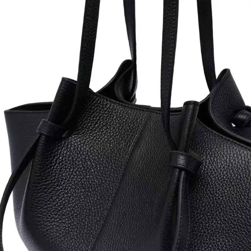 New leather shoulder bag, large capacity commuter women's bag, high-quality handbag, fashionable casual tote bag