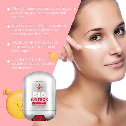 Spf 50+ Sunscreen Stick Hydrating Oil Free Anti Sun UV Protection Natural Sunblock Isolation Cream Mild Face Body Moisturizer