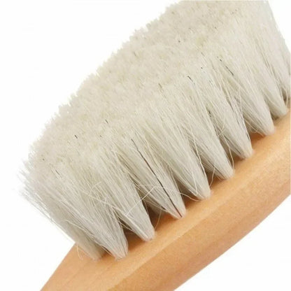 Newborn Baby Wool Wood Brush Comb Head Massage Tool Portable Baby Comb Bath Brush Comb，Special for Real Hair Wigs