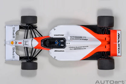 AUTOART New 1/18  Honda MP4/6 1991 #1 (with McLaren logo)  Car model  Send to a friend  Personal collection Static ornament