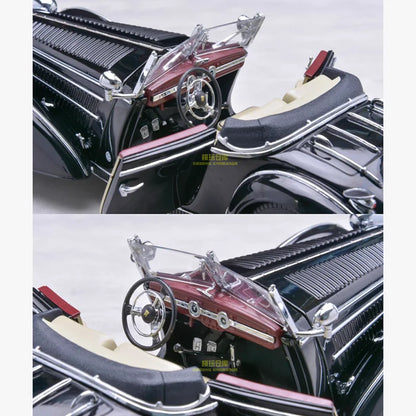 Sunstar 1:18 HORCH 855 1939 Vintage Model Car Adult Souvenir Classic Static Display Collection Toy Gift