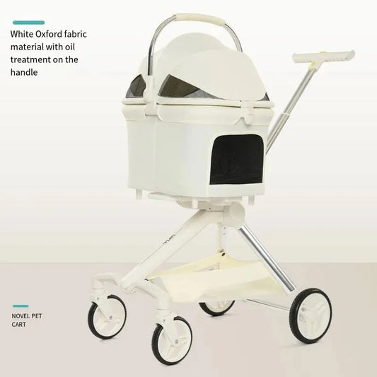 High-End Pet Stroller Fashionable Directional Design for Small to Medium Dogs Teddy Cat Separable Pet Bag Included