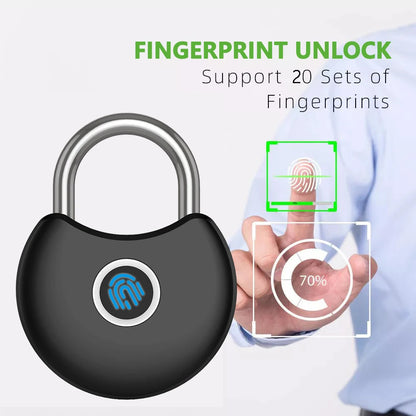 RAYKUBE PQ1 Tuya Smart Fingerprint Padlock with USB Charging Waterproof Tuya/Smart Life APP Unlock For Cabinet Door Lock Drawer