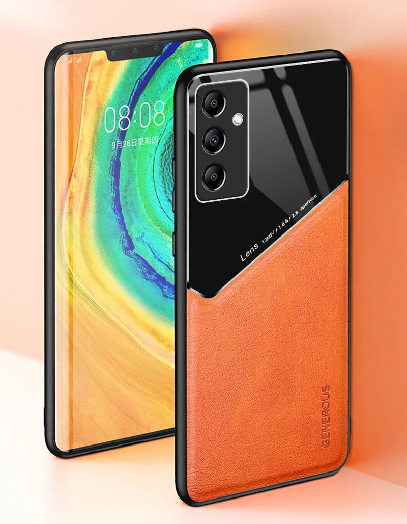 Luxury Leather Phone Case for Samsung Galaxy M14 Cover M34 M54 M13 M22 M23 M32 M33 M52 M62 Magnetic Silicone Protection Case F62