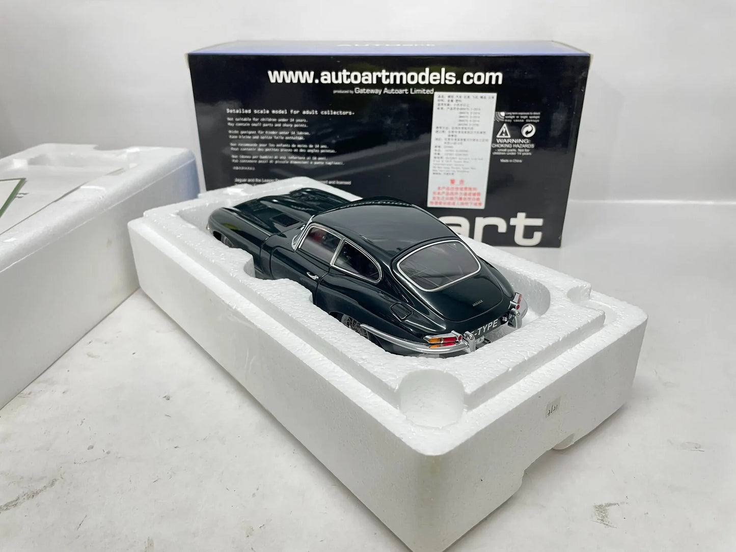Autoart 1:18 E-Type Coupe Green Simulation Limited Edition All Open Alloy Metal Static Car Model Toy Gift