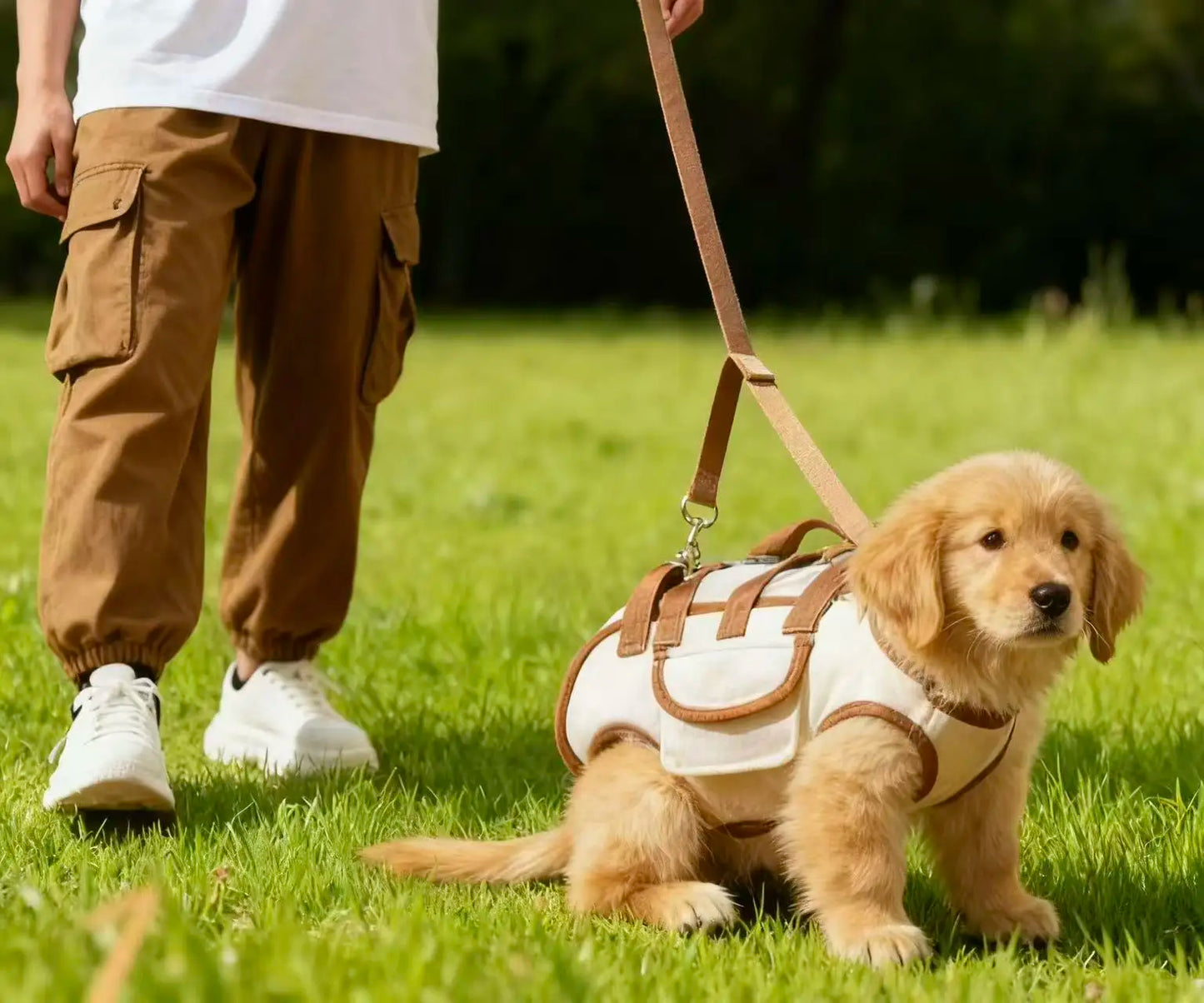 Single shoulder crossbody bag for small and medium dogs, multi-functional pet carrier for walking