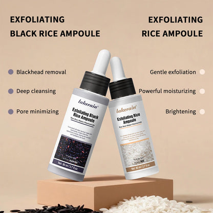 Lakrain Rice Peeling Ampoule Soft Exfoliating Face and Body Scrub Dead Skin Cells Blackhead Remover for All Skin Types  korean skin care