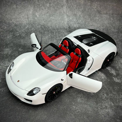 AUTOART car model simulation 1/18 Porsche 918 Car Model alloy room ornament display cars model boy collection christmas gift