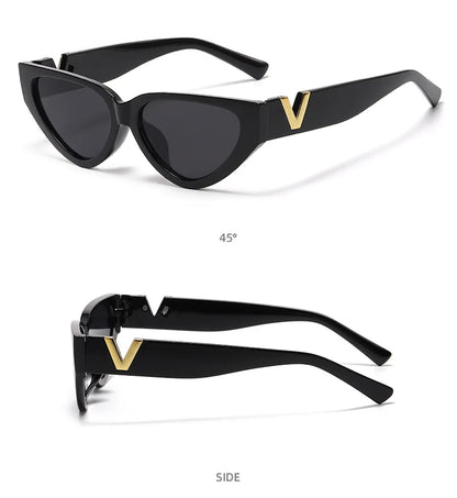 INS Cat Eye Sunglasses Women 2026 Fashion Triangle Vintage Sun Glasses Female Brand Designer Retro Glasses Shades Oculos De Sol