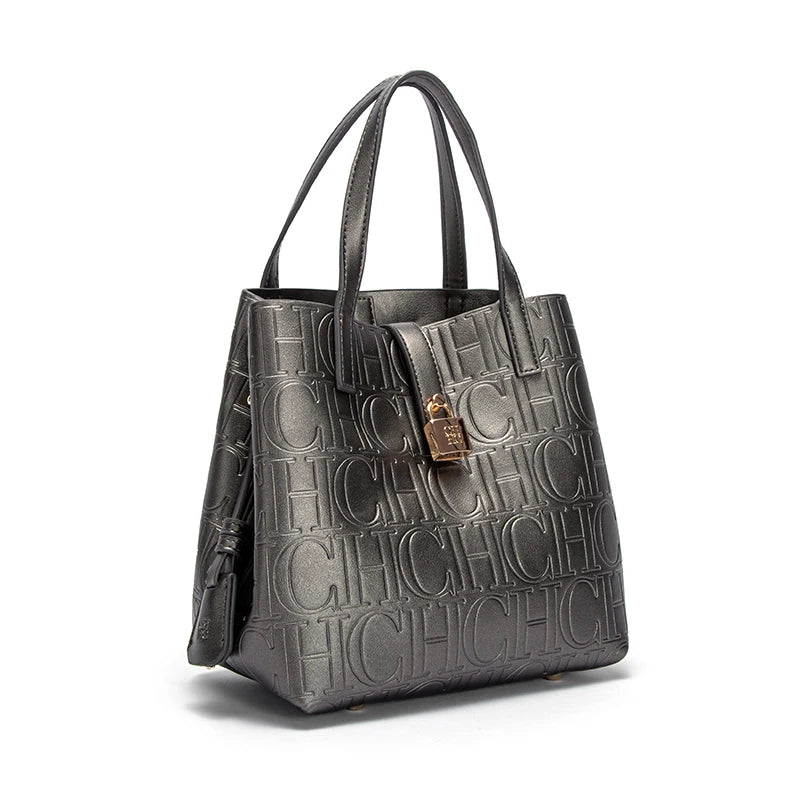 CH Classic Simple Solid Color Women's New Large Capacity Handbag Letter Element Women's Handbag