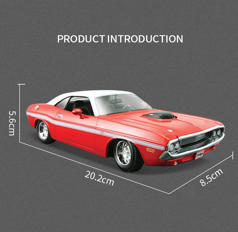 Maisto 1:24 Dodge Challenger R/T Coupe 1970 Alloy Car Diecasts & Toy Vehicles Car Model Miniature Scale Model