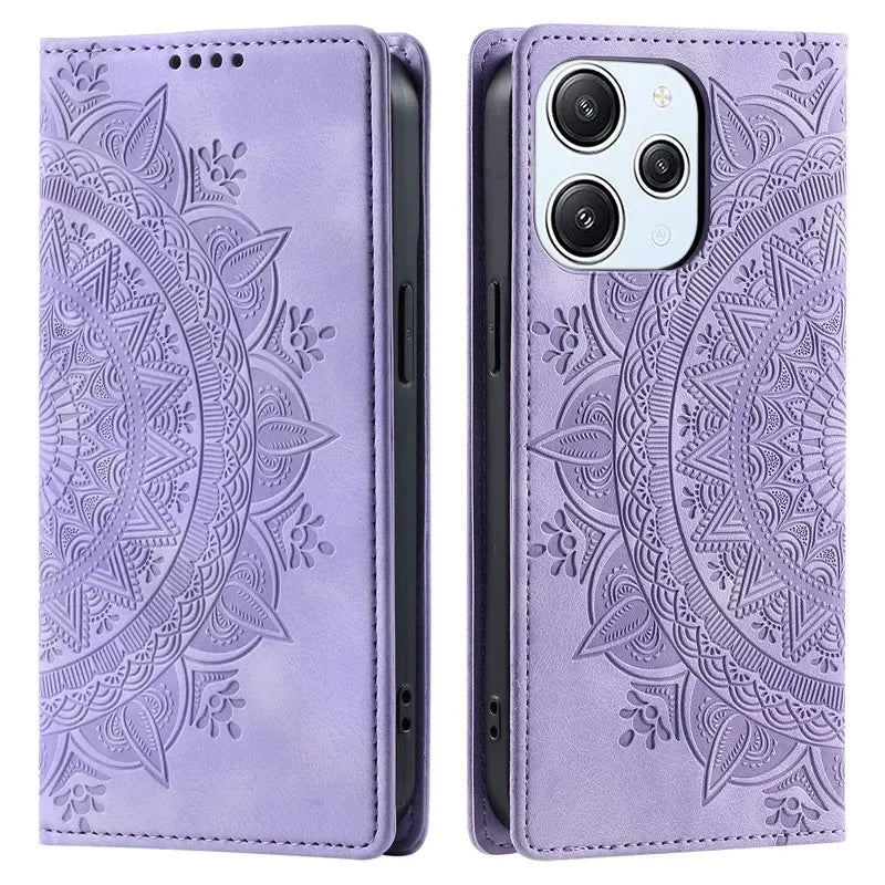 Wallet Luxury Phone Case For Xiaomi Redmi 9A 9C NFC Note 9S 9 Pro Max Redmi9 Power 9T Leather Magnetic Flip Cover Totems Coque