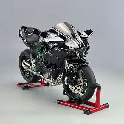 Spray 1:6 Kawasaki Racing Ninja 500 H2R Motorcycle Simulation Sound Light  Fast And Furious Collection Model car Gift