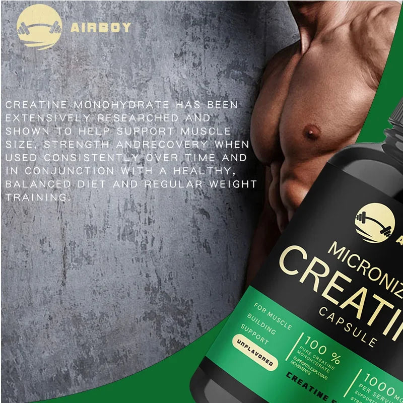 Micronized Creatine - Suitable for Muscle, Strength, Energy, and Recovery, Improve Athletic Performance