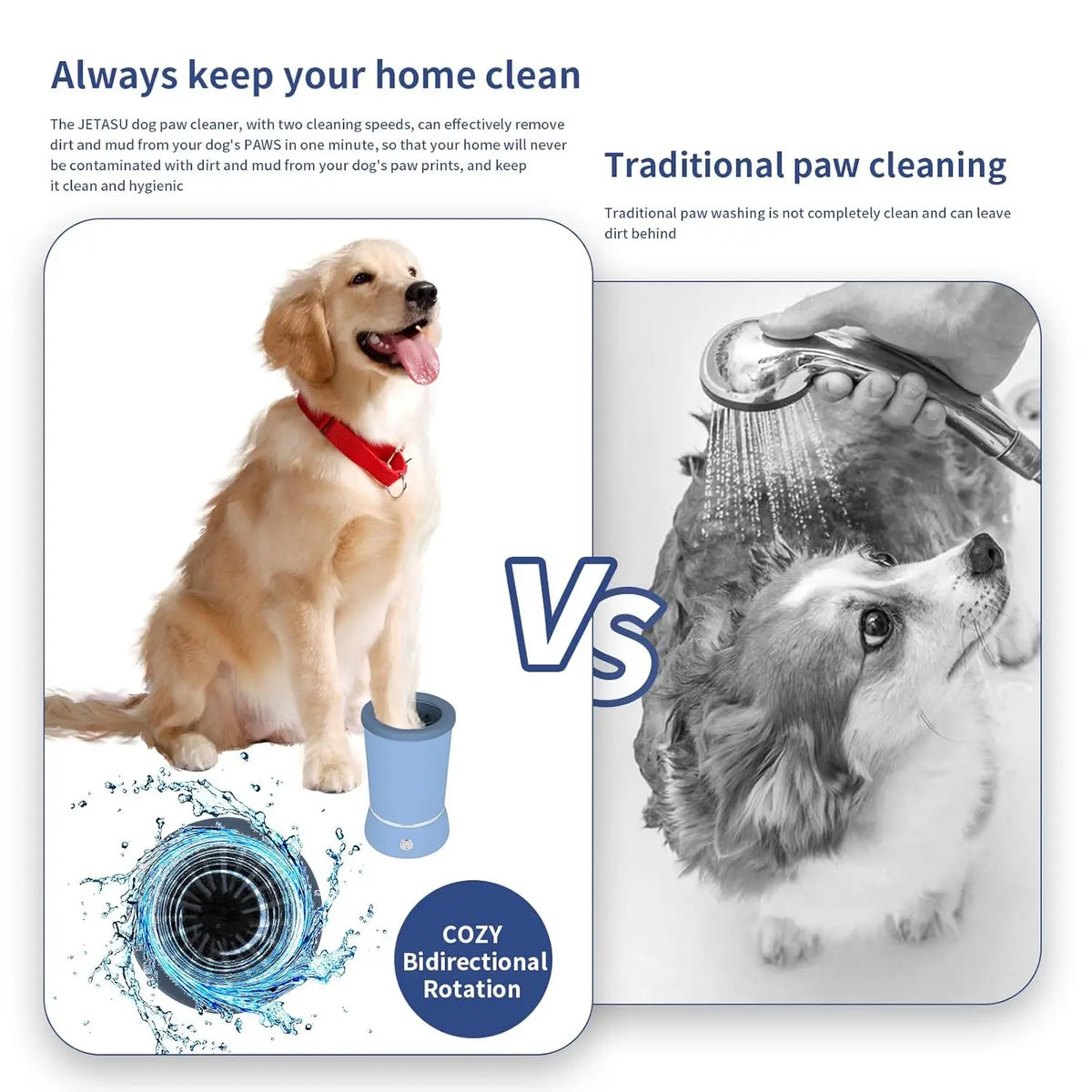 Portable Dog Paw Washer Automatic Cleaner Electric Massager USB Rechargeable for Small To Medium Dogs Cats Paw Cleaner Massager