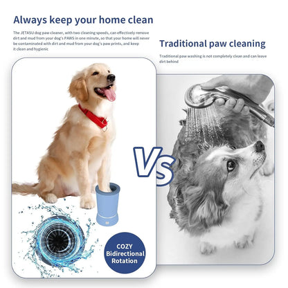 Portable Dog Paw Washer Automatic Cleaner Electric Massager USB Rechargeable for Small To Medium Dogs Cats Paw Cleaner Massager