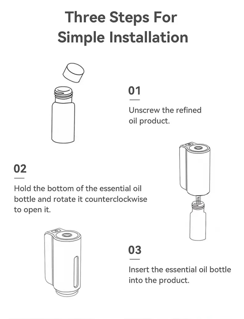 Car Air Vent Aromatherapy Humidifier Portable Electric Mist Diffuser Auto Odor Removal Freshener