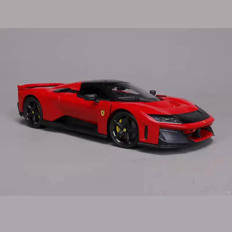 Bburago 1:18 Ferrari F80 Hardcover Full Open Model  Simulation Alloy Miniature Die-Casting Model Custom Gifts