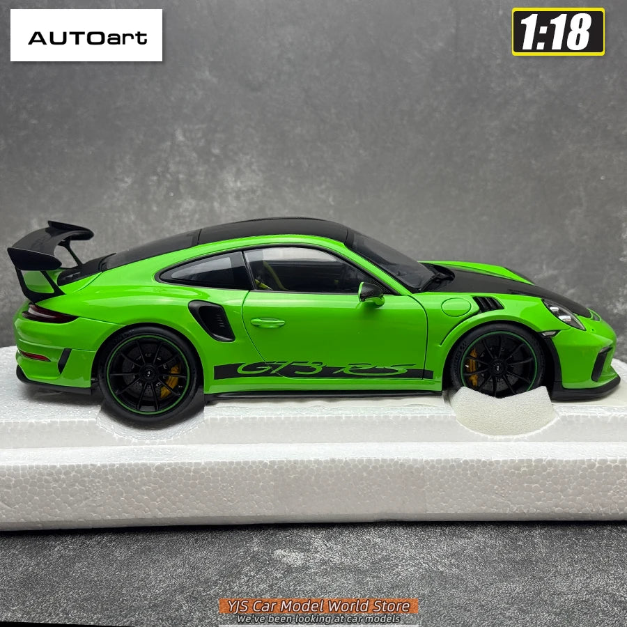 AUTOART 1/18 Scale New Porsche 911 (991.2) GT3 RS Weissach Package Car model Sports car Static collection