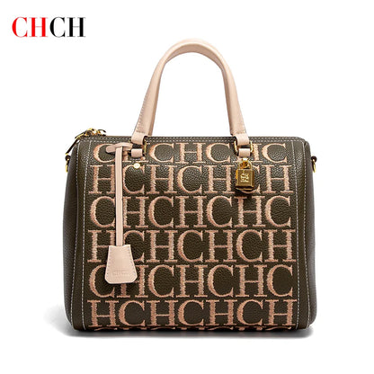 CHCH Women's Shoulder Bag New Embroidered Letter Design Handbag Women's Tote Bag