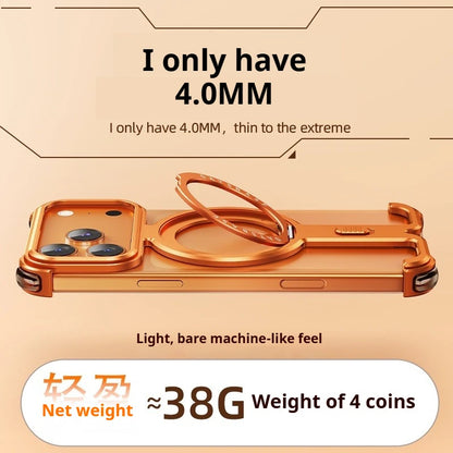 Eary Magnetic Case for iPhone 17 Pro Max With 360°Rotating Ring Kickstand Magsafe Wireless Charging Shell Shockproof Phone Cover