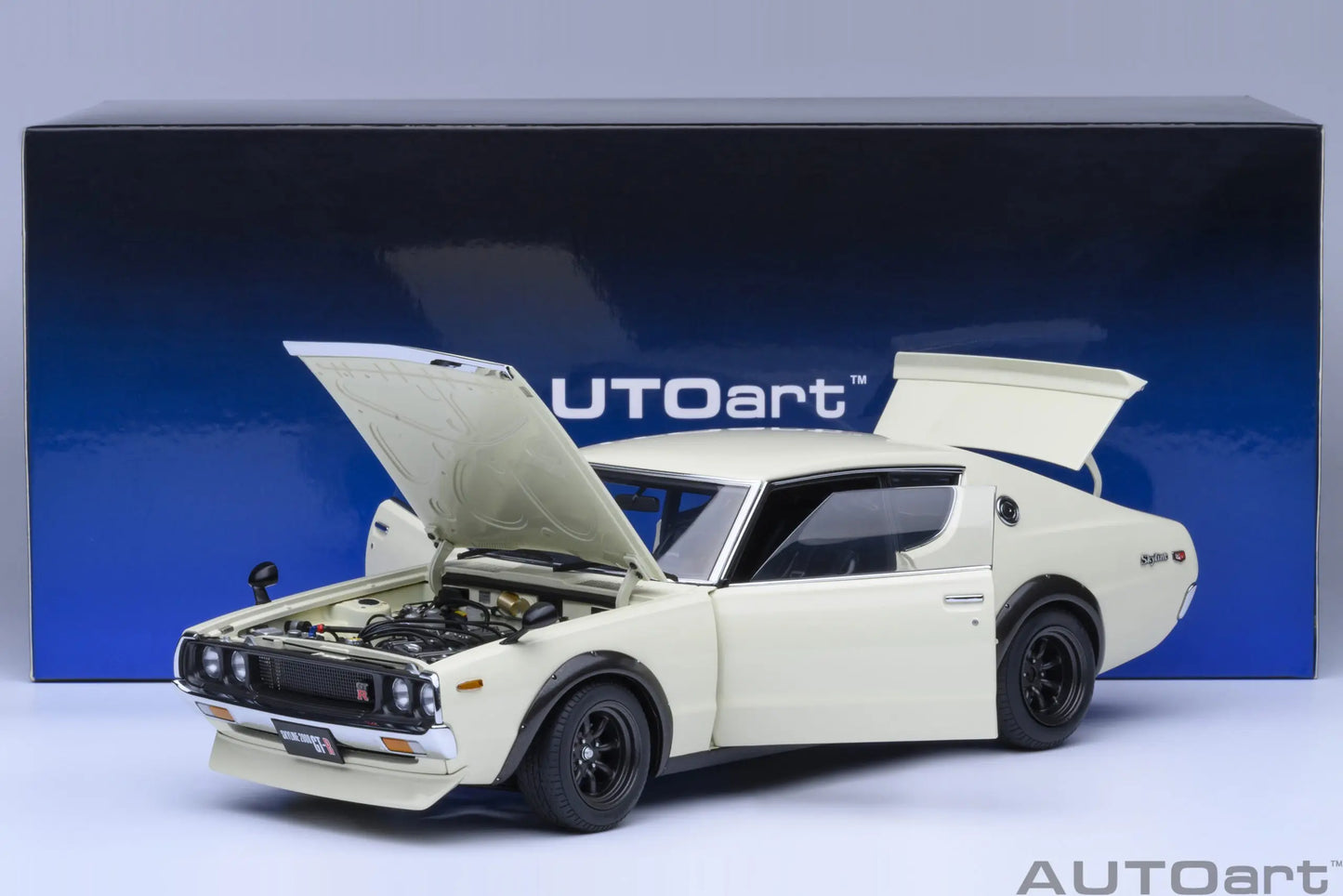 NISSAN SKYLINE 2000 GT-R (KPGC110) TUNED VERSION RS WATANABE WHEEL AUTOart 1/18 Static display model gift collection