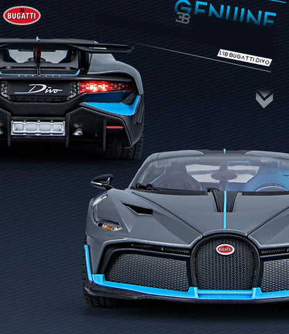 Large Size 1/18 Bugatti DIVO Alloy Sports Car Model Diecasts Metal Toy Vehicles Car Model Simulation Sound Light Gifts