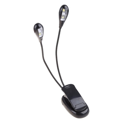 LED Reading Lamp Flexible Book Music Lamp Reading Light Student Dormitory Light with Clip Battery Power for Book Reading