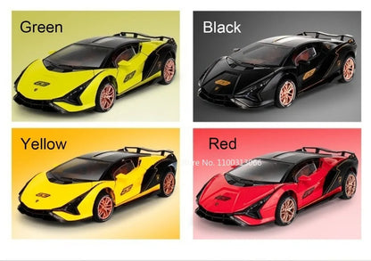 BYD YANGWANG U9 1:24 Cars Miniature Models Toys Wheel Shock Absorption Light Music Supercar