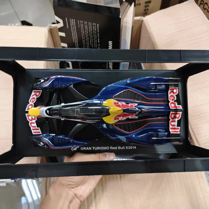 Diecast 1/18 Scale Gean Turismo Red Bull X2014 Alloy Car Model Toys for Boys Supercar