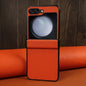 Luxury Hand Crafted Genuine Leather Case For Samsung Galaxy Z flip5 Phone Cover Galaxy Z Flip 3 flip4  Back Shell Coque Capa