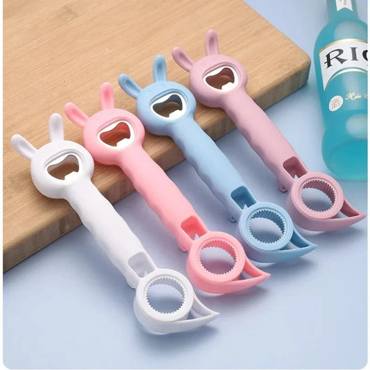 1/2/3/4Pcs 4 In 1 Beer Bottle Opener Multi-Purpose Beverage Jar Can Bottle Opener Plastic Corkscrew